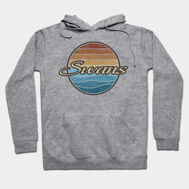 Swans Retro Waves Hoodie by North Tight Rope